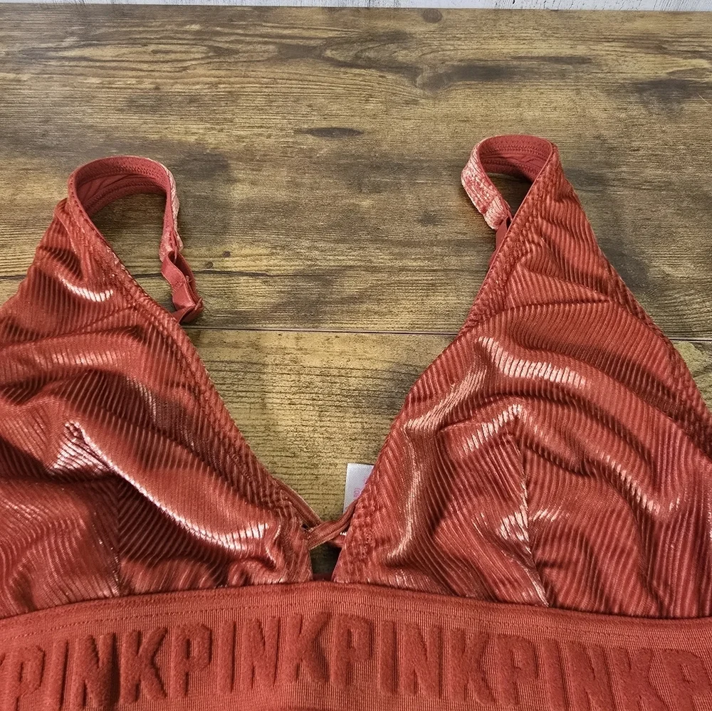 Pink VS orange unlined bralette women's size medium